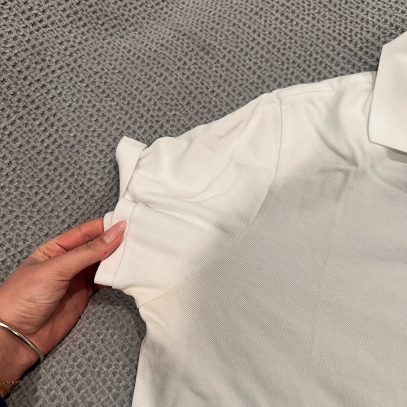 SEND OFFERS🔥🔥Moncler - Maglia Cotton-Piqué Polo Shirt - White - Picture 7 of 12